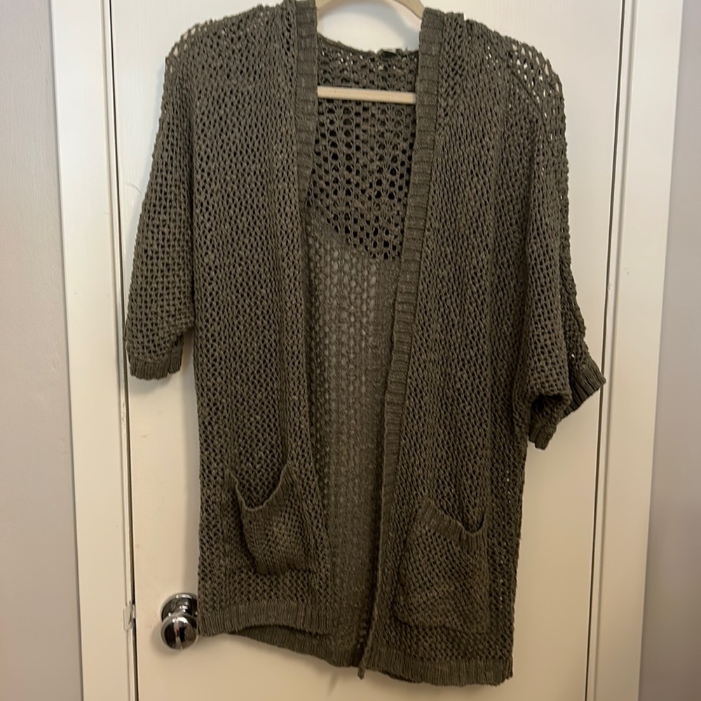Open weave cardigan